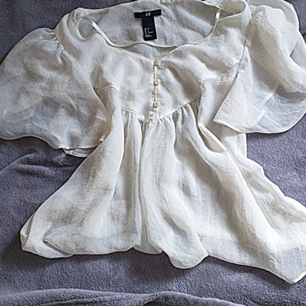 H&M blouse cream